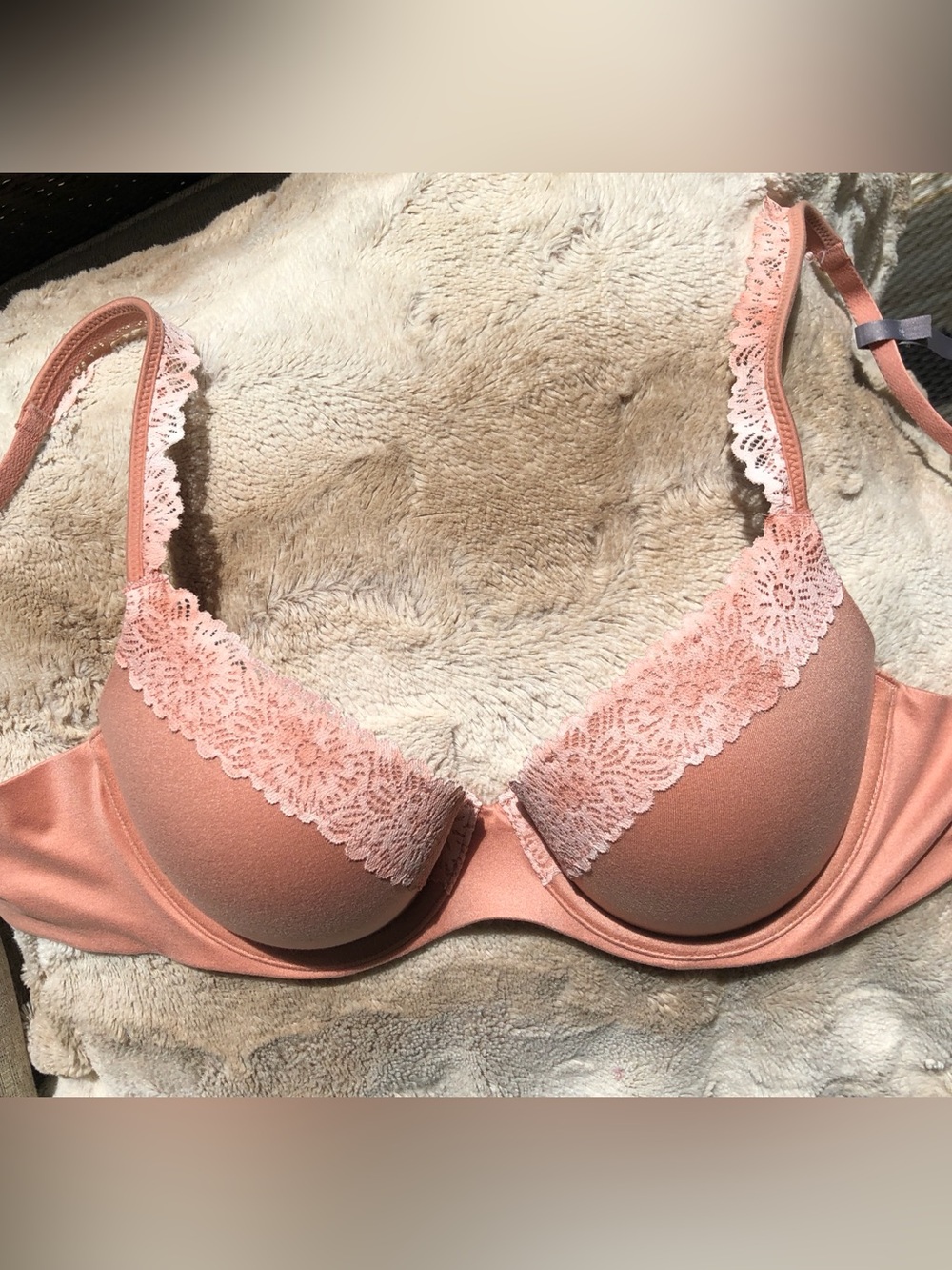 Aerie Real Sunnie Demi Lace Trim Push-Up Bra 34C